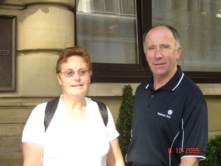 01857 JAN AND BRYAN O'CONNOR LEAVING FRANKFURT