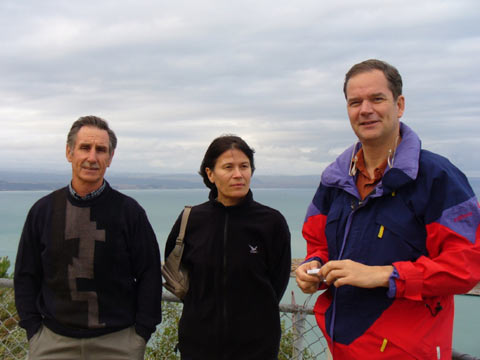 Les, Rosie & Randolf at Bluff Hill Napier